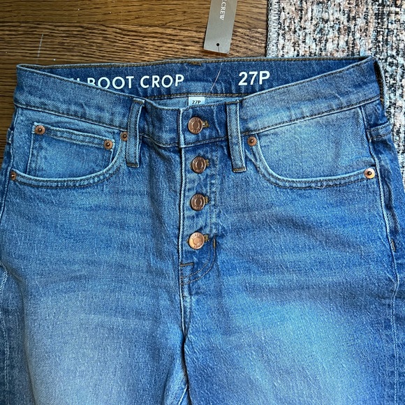 NWT J Crew Demi boot Crop Jean in Greenwich Wash 27P - Picture 3 of 6